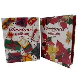 Vintage Christmas with Southern Living Books 1988 and 1989 Set of 2